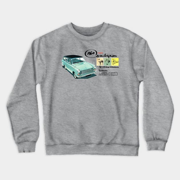 AUSTIN A60 COUNTRYMAN - advert Crewneck Sweatshirt by Throwback Motors